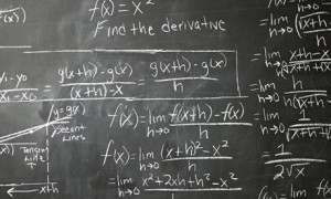 maths sums on blackboard